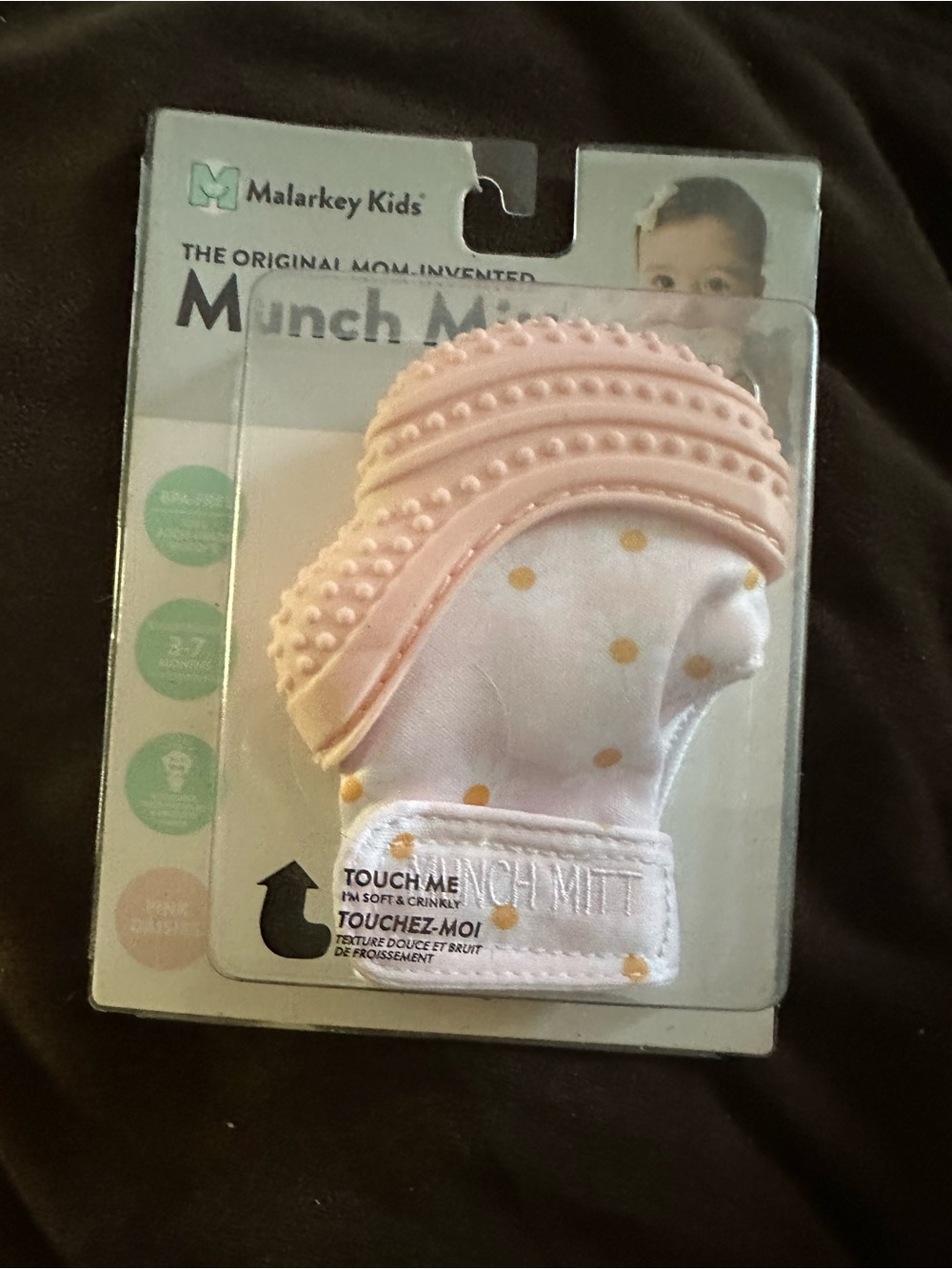Pink Munch Mitt Teething Glove